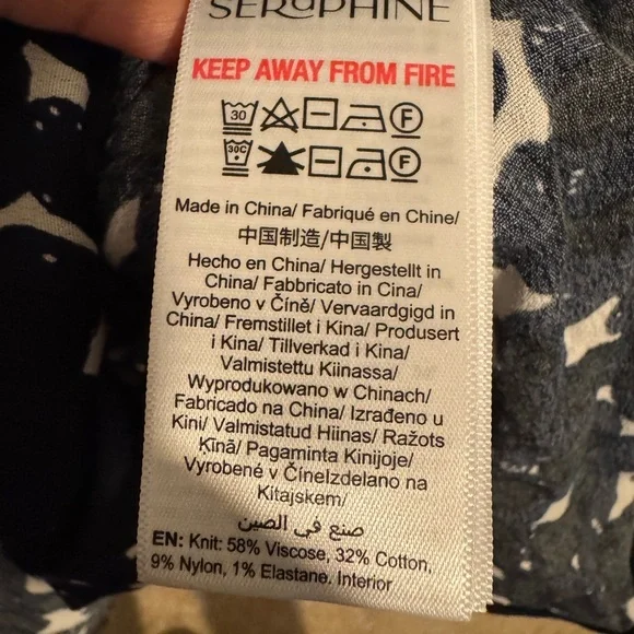 Seraphine Navy Blue 2 in 1 Maternity & Nursing Dress - Picture 5 of 7